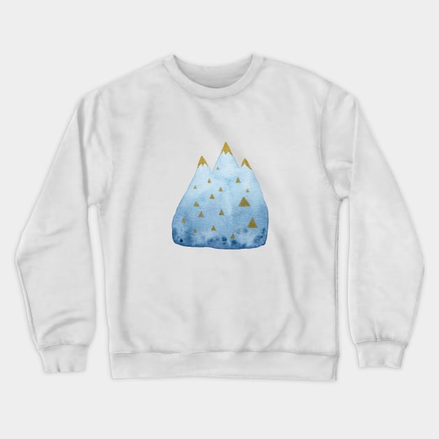 Blue Mountains Watercolour Crewneck Sweatshirt by LittleInkings